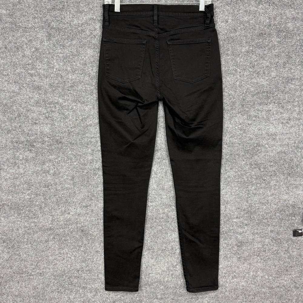 J Crew Jeans Women 28T Black 9" High-Rise Toothpick Skinny Denim Cotton Stretch - Picture 3 of 14